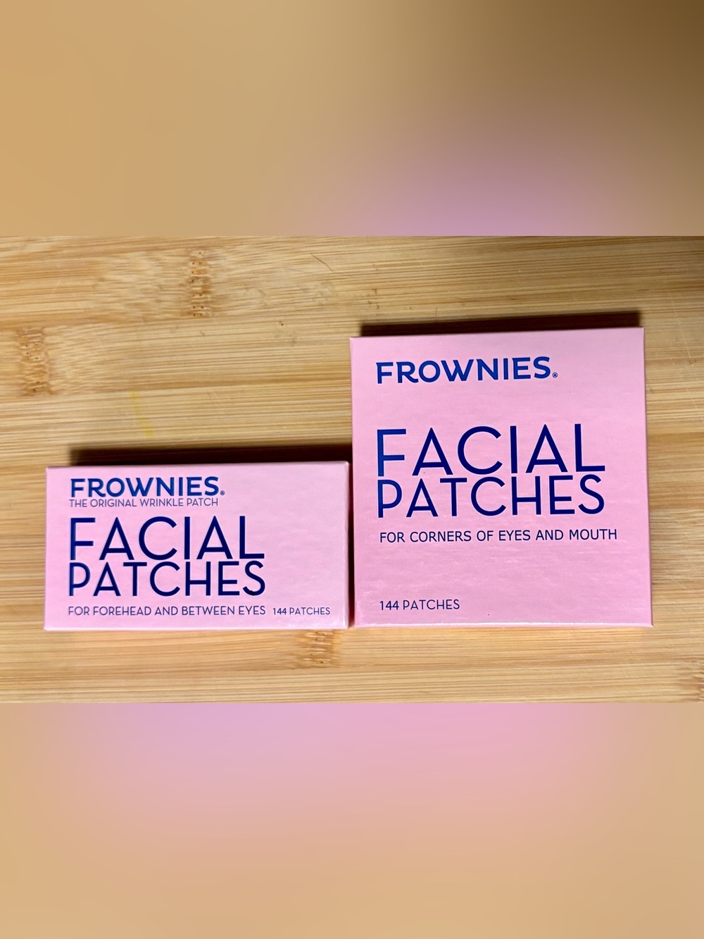 Frownies Pink Facial Primer Patches - 2 boxes of 144 Count each.